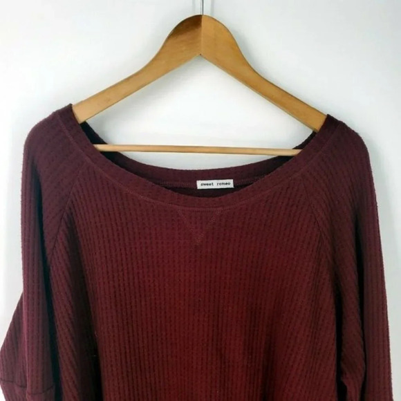 Sweet Romeo Cozy Thermal Pullover Waffle‎ Knit NWT - Picture 4 of 9